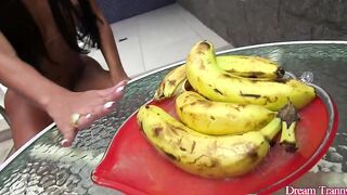Lady Boy Erica Lee inserting a banana