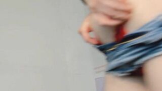 White Chick Bad Ass Fingering Her Wet Pussy