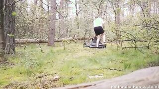 Dutch skank banged! into the woods