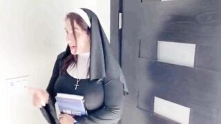 Hot Devoted Nun with Rounded Huge Ass will do anything to save a Soul