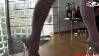Blonde 18 yo anal fuck in a double penetration three-way