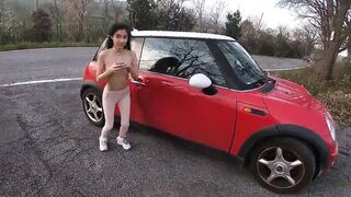 Petite Hot Chicks On Risky Sex In Public Street