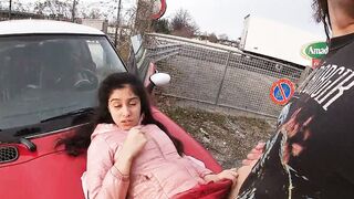 Petite Hot Chicks On Risky Sex In Public Street