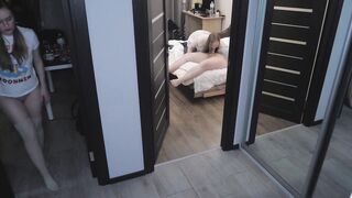Amateur Girl Great Orgasm While Spying Roommate