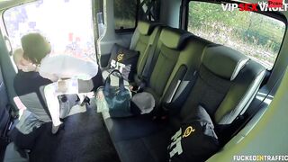 SCREWED IN TRAFFIC - Turned On Dark Hair Is Down To Banged Her Driver - VIP SEX VAULT