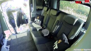 SCREWED IN TRAFFIC - Turned On Dark Hair Is Down To Banged Her Driver - VIP SEX VAULT