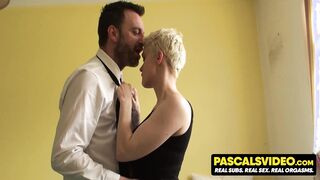 Blonde whore Mila Milan lusts for some rough fucking
