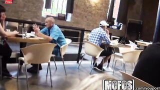 Mofos - Young couple screwed into café into outdoors