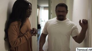 Masturbating Trans analed by guy roommate