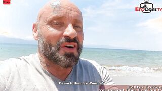 Public Sex Date at the Beach with a blonde Hispanic Eighteen Skank