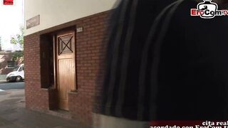 Spanish 19 Yo with tiny breasts and brown Hair got 3 dicks