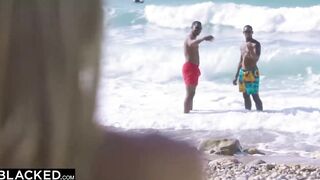 BLACKED Hot Blonde Venera Getting DPed by 2 Huge big black cock
