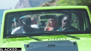 BLACKED Hot Blonde Venera Getting DPed by 2 Huge big black cock