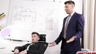 Rubbing Dick in the Office Caught by Boss