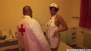 gang bang Nurse comes for a check-up