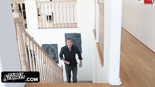 Family Rubs - Perv Man Getting Horny From Sniffing His Step Daughter's Underwear And Asks For More