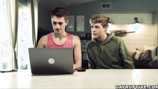 Jack and Trevor Seduces Mature Gay in 3some
