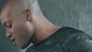 Huge cocked black stud ass penetrates muscular white hunk