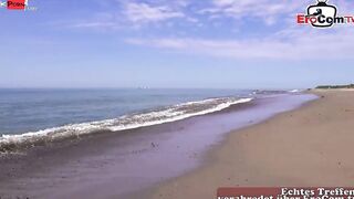 Slim mexican latina 19 yo outside pounded! at the beach into