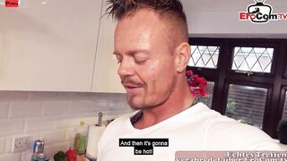 Big Tit Inked british Hoe pounded into the kitchen