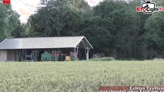 Sensual German Housewife and her Hubby during outside Sex