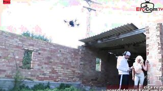 Thin spanish blonde Teenagers with tiny titted banged outdoors