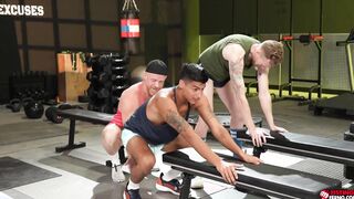 Apollo and Logan fisting after workout
