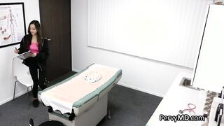 Asian patient feels better on doctors dick
