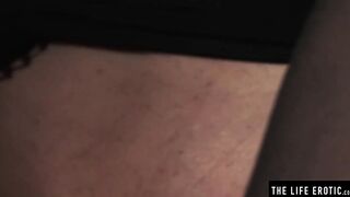 Cute petite cunt with mouth fucks her tight asshole with a large