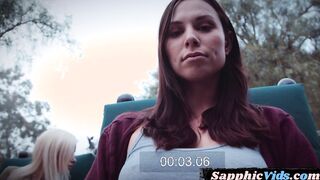 Hairy 19yo perverted dyke seduced by licking nympho lesbo