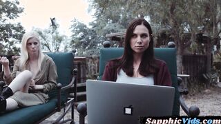 Hairy 19yo perverted dyke seduced by licking nympho lesbo
