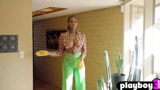 Ebony big tits teen exposed perfect body