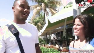 Black cock fucks small tits dark haired mom
