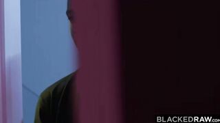 BLACKEDRAW Goddess blonde duo Anya & Madison love sharing long african dick