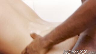 Handsome black gay licks his lovers ass and fucks him hard