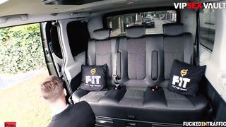 FUCKEDINTRAFFIC - Huge Boobed Red Head Isabella Lui Fucks Her Bf Inside The Backseat - VIPSEXVAULT