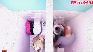 HORNYHOSTEL - Gigantic Ass Blonde Lovita Fate Takes A Hard Penis In Hostel Toilet