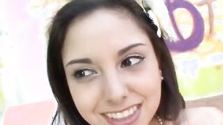 Pretty amateur hottie fucked hardcore doggystyle after BJ