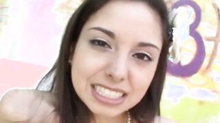Pretty amateur hottie fucked hardcore doggystyle after BJ
