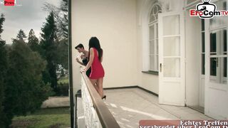 Playboy have an reverse Gang Bang with thin sensual Bitches