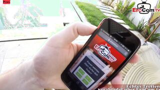 Slim blonde Teens with tiny melons pick up online for a plowed Date