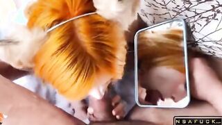 Pretty Redhead Stepsister Hard Facefuck