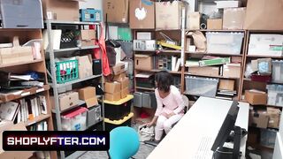 Tanned goddess Kat Arina Caught Shoplifting Inside A Store And Punished