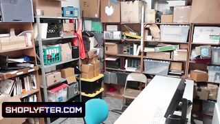 Tanned goddess Kat Arina Caught Shoplifting Inside A Store And Punished