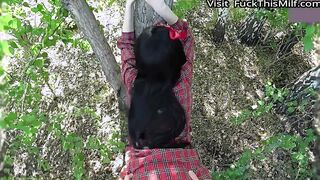 A WALK THROUGH THE WOODS ENDED WITH A CUM FACIAL
