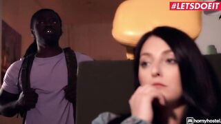 HORNYHOSTEL - (Katy Rose, Freddy Gong) - huge ebony penis Hungry Bae Finds A