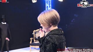 Beauty anal Gang Bang with a naughyt German hoe and huge dicks
