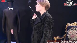 Beauty anal Gang Bang with a naughyt German hoe and huge dicks