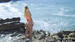BLACKED Cutie Blonde Venera getting DPed by 2 gigantic long ebony dick