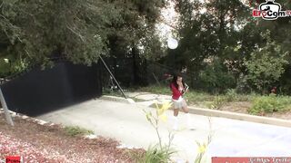 Latina 19 Yo with small titties and dark hair getting a facial